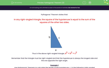 'Calculate the Missing Sides of a Triangle Using Pythagoras' Theorem ' worksheet