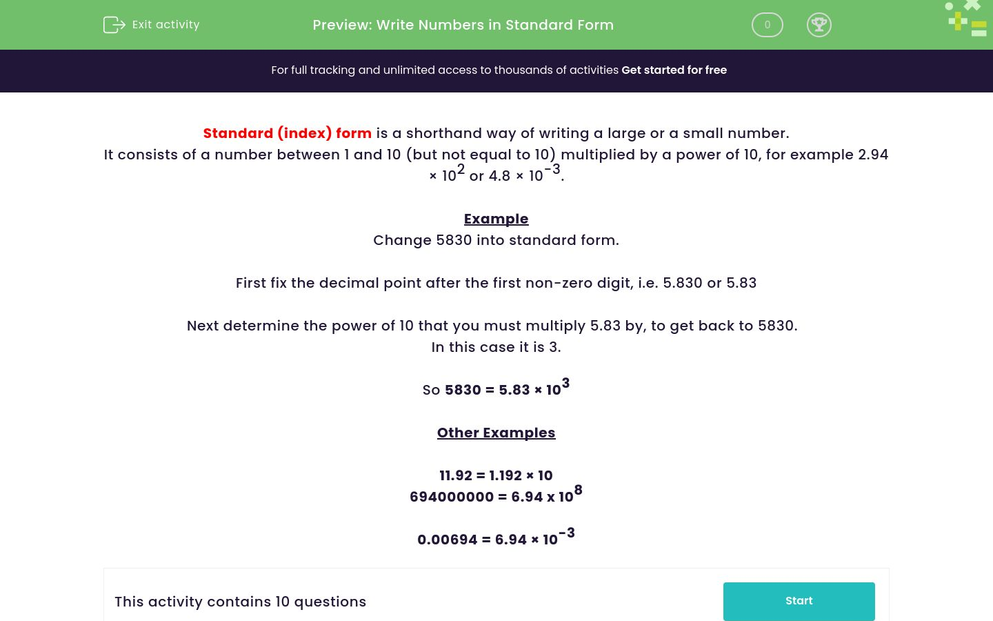 Write Numbers in Standard Form Worksheet - EdPlace