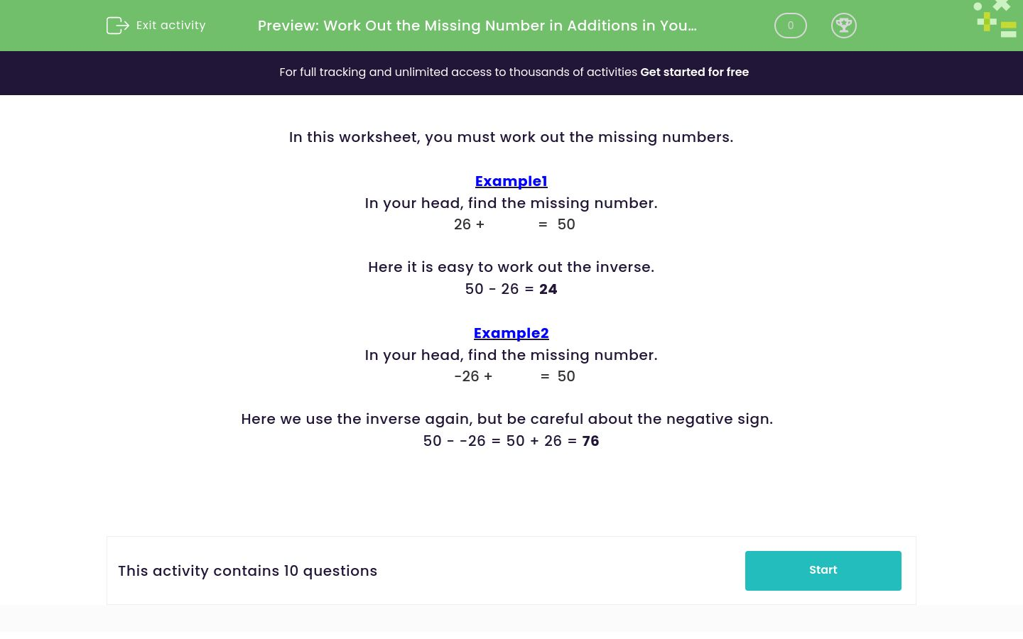 Work Out the Missing Number in a Variety of Calculations Worksheet ...