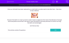 'Learn About Healthy Teeth' worksheet
