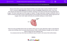 'Discuss the Treatments for Coronary Heart Disease' worksheet