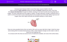 'Understand Coronary Heart Disease' worksheet