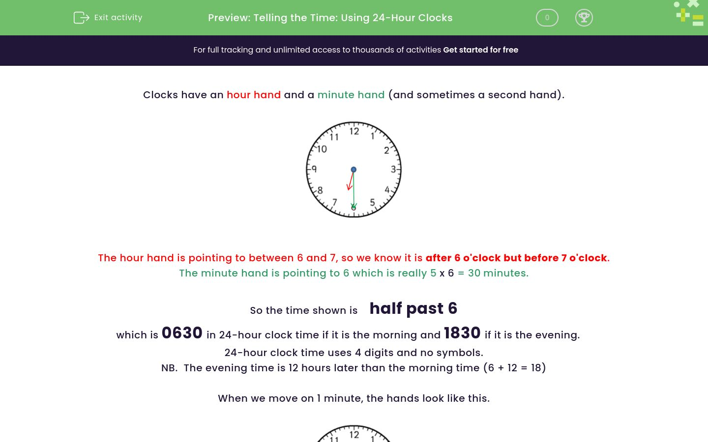 Tell the Time Using 24-Hour Clocks Worksheet - EdPlace