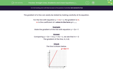 'Straight Lines, Gradients and Linear Equations: y = mx + c' worksheet