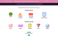 'Know Your 2D and 3D Shapes: Can You Name Them?' worksheet