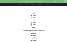 'Spell the Number Words Correctly (1)' worksheet