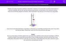 'Understand Advanced Titration Calculations' worksheet