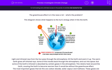 'Investigate Climate Change' worksheet