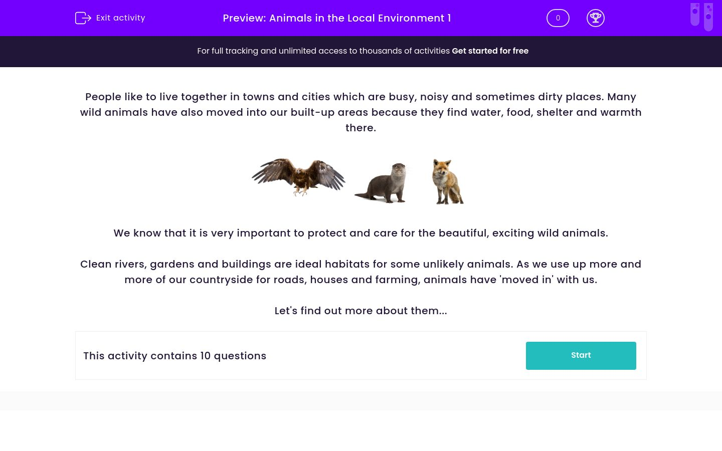Local Animals Worksheet Investigate Animals in the Local Environment Worksheet - EdPlace
