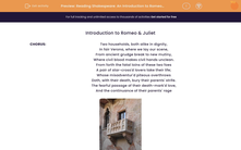 'Reading Shakespeare: An Introduction to Romeo and Juliet' worksheet