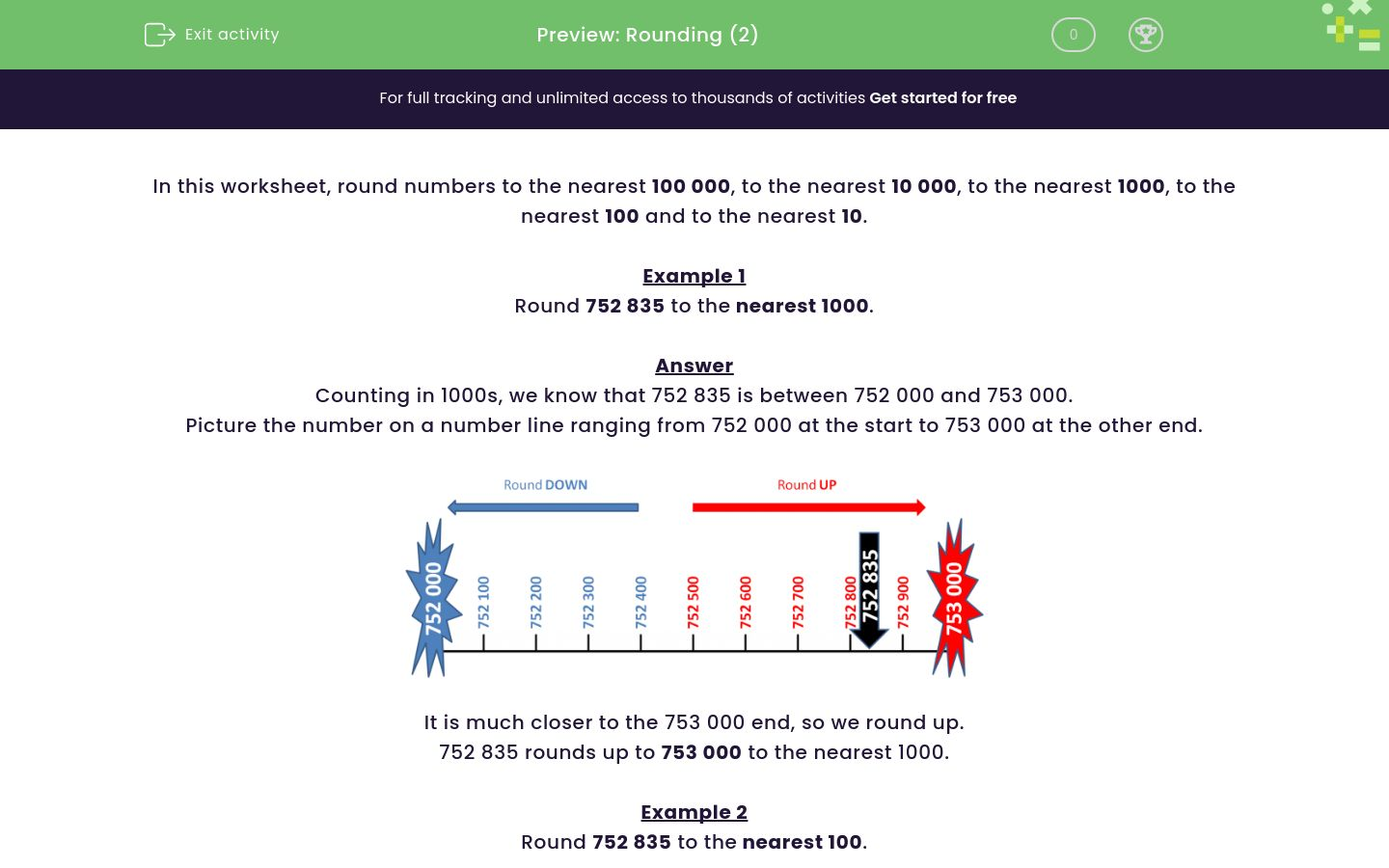 Practise Rounding Numbers to the Nearest Hundred, Thousand, Ten ...