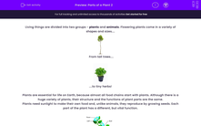 'Parts of a Plant 2' worksheet