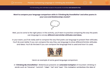 'Comparing Language in 'Climbing My Grandfather' and Other Poems' worksheet