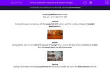 'Recognise Seasonal Changes' worksheet