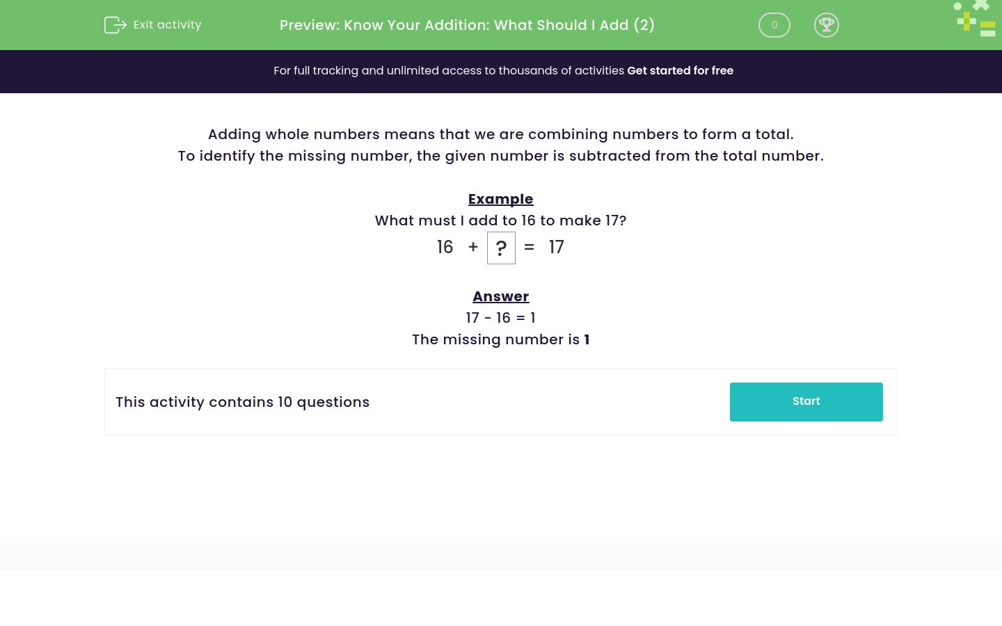 Practise Addition Worksheet - EdPlace