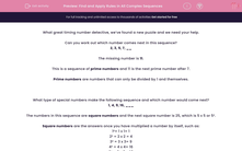 'Find and Apply Rules in Sequences' worksheet