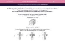 '3D Cube Nets Practice 3' worksheet