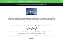 'Find a Missing Angle Using the Sin Rule' worksheet