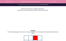 'Geometry: Rotation Symmetry' worksheet