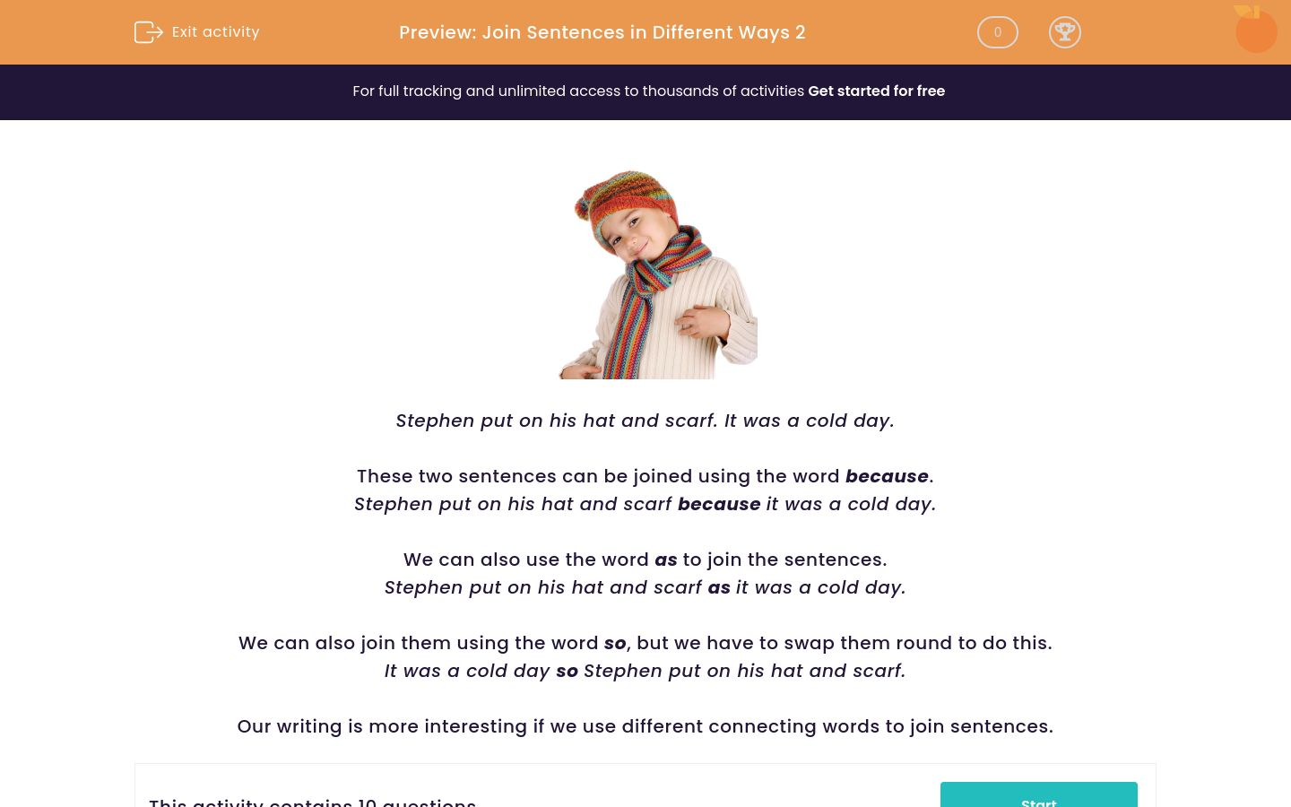 Using And To Join Sentences Worksheet