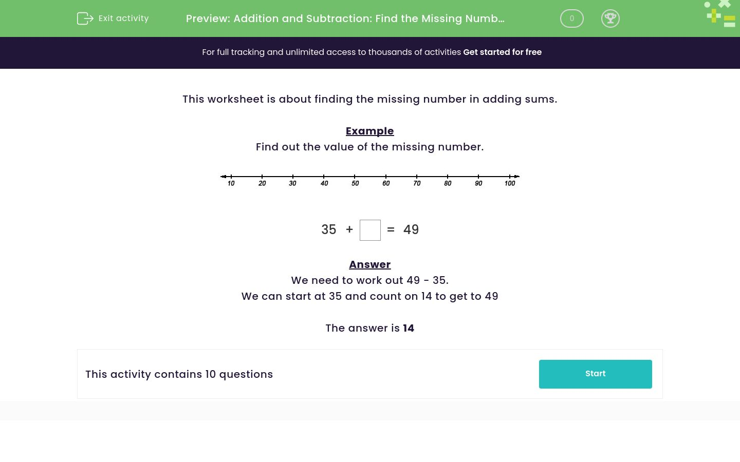 Find The Difference Using Addition Or Subtraction Worksheet - EdPlace