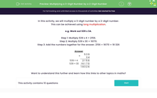 'Multiplying a 3-Digit Number by a 2-Digit Number' worksheet