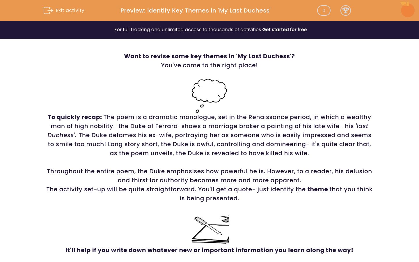 identify-key-themes-in-my-last-duchess-worksheet-edplace