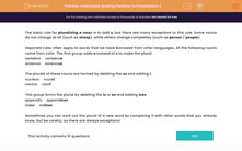 'Investigate Spelling Patterns in Pluralisation 3' worksheet