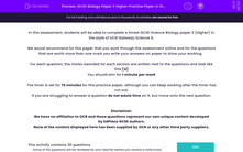 'GCSE Biology Paper 2 Higher Practice Paper in the Style of OCR Gateway A' worksheet