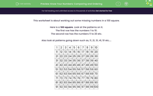 'Know Your Numbers: Comparing and Ordering' worksheet