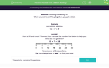 'Practise Your Addition: Add 7, 8 or 9 to a Number' worksheet
