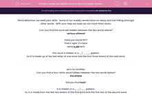 'Locate the Hidden Word in Complex Sentences' worksheet