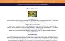 Explore How Themes Develop in 'Animal Farm' Worksheet - EdPlace