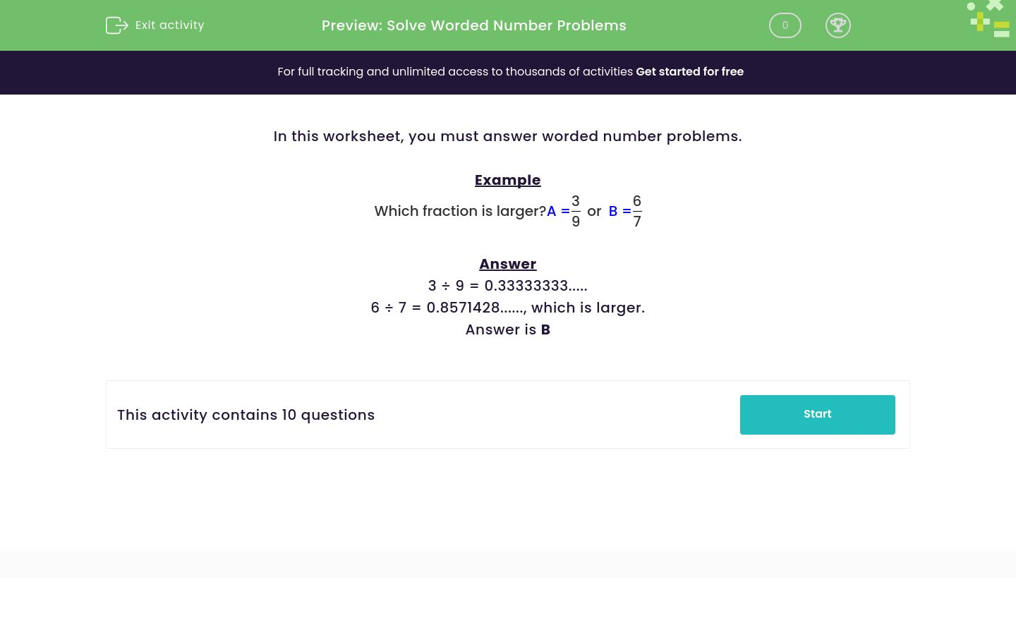 Solve A Variety of Number Problems Worksheet - EdPlace