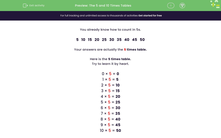 'The 5 and 10 Times Tables' worksheet