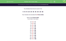 'Use 5 Times Table' worksheet