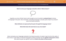 'Evaluate Language Techniques in 'Winter Swans'' worksheet