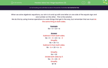 'Solve Two-Stage Equations' worksheet