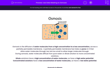 'Use Data Relating to Osmosis' worksheet