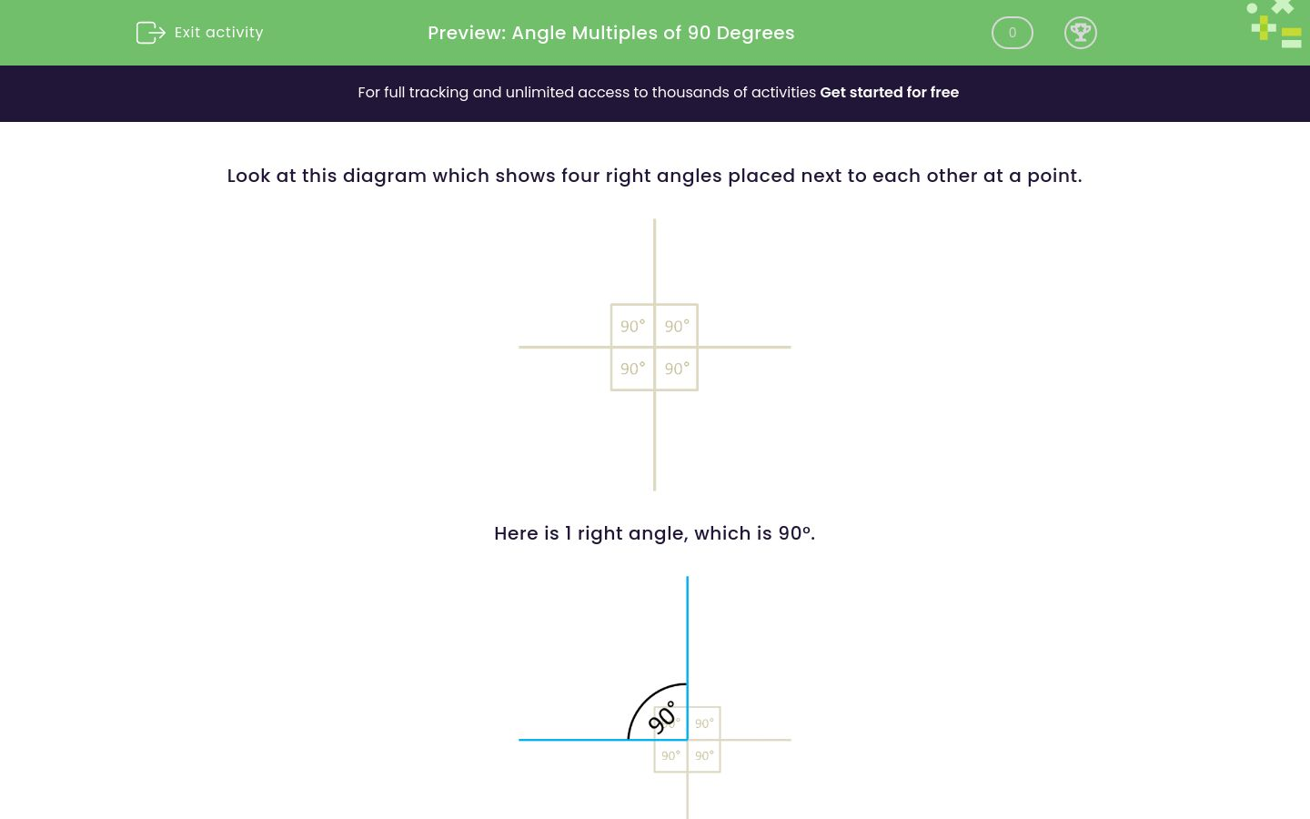 Understand Angle Multiples of 90 Degrees Worksheet - EdPlace