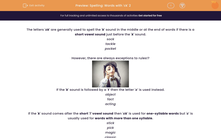 'Spelling: Words with 'ck' 2' worksheet