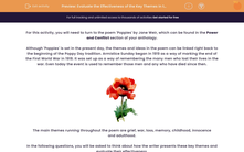 'Evaluate the Effectiveness of the Key Themes in the Poem 'Poppies' by Jane Weir' worksheet