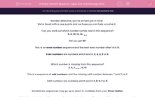 'Identify Sequence Types and Find Missing End Numbers' worksheet