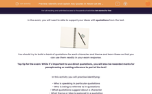 'Identify and Explain Key Quotes in 'Never Let Me Go'' worksheet