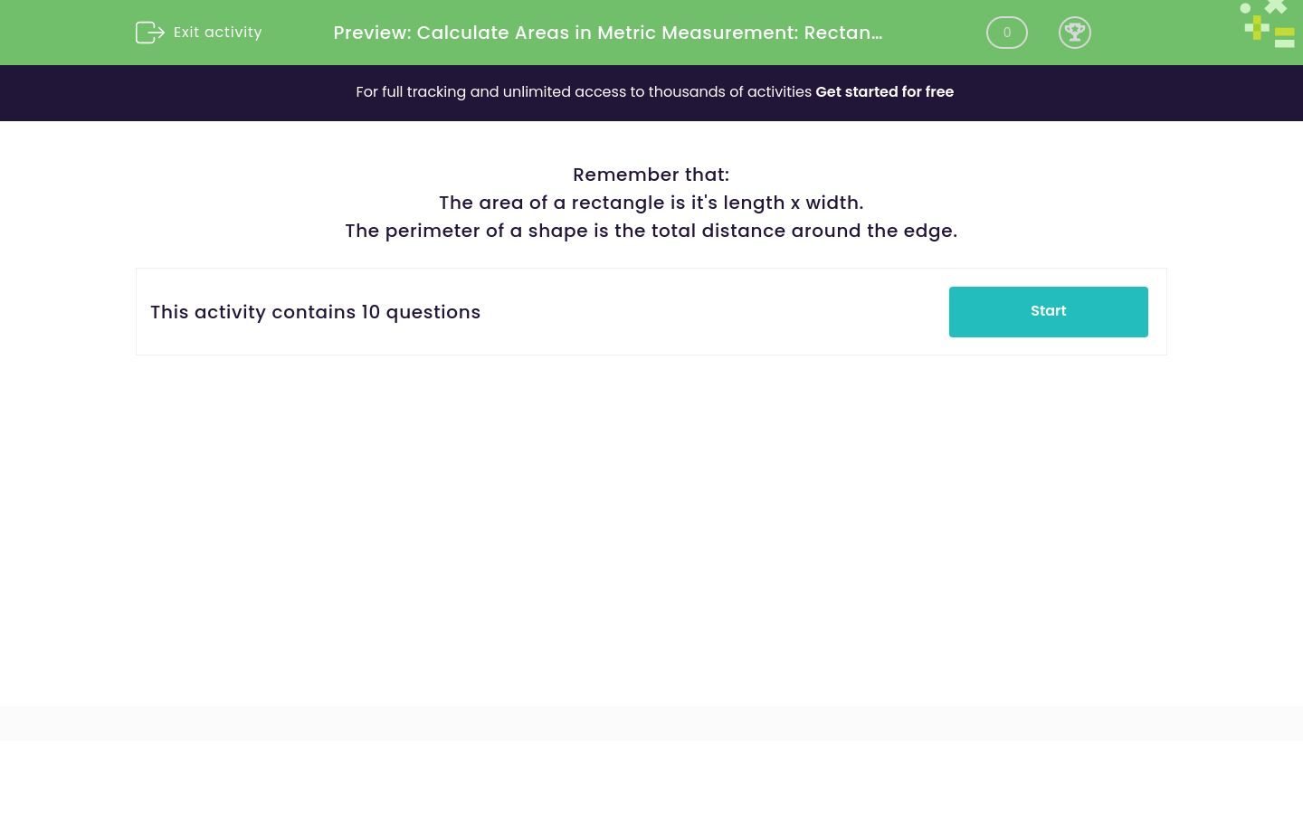 Calculate Areas of Rectangles Worksheet - EdPlace