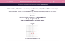 'Plot Coordinate Grids and Find the Missing Corners' worksheet