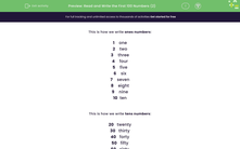 'Match Written Numbers To Their Numerals Up to 100' worksheet
