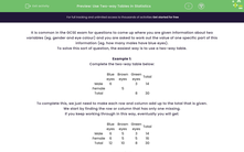 'Use Two-way Tables in Statistics' worksheet
