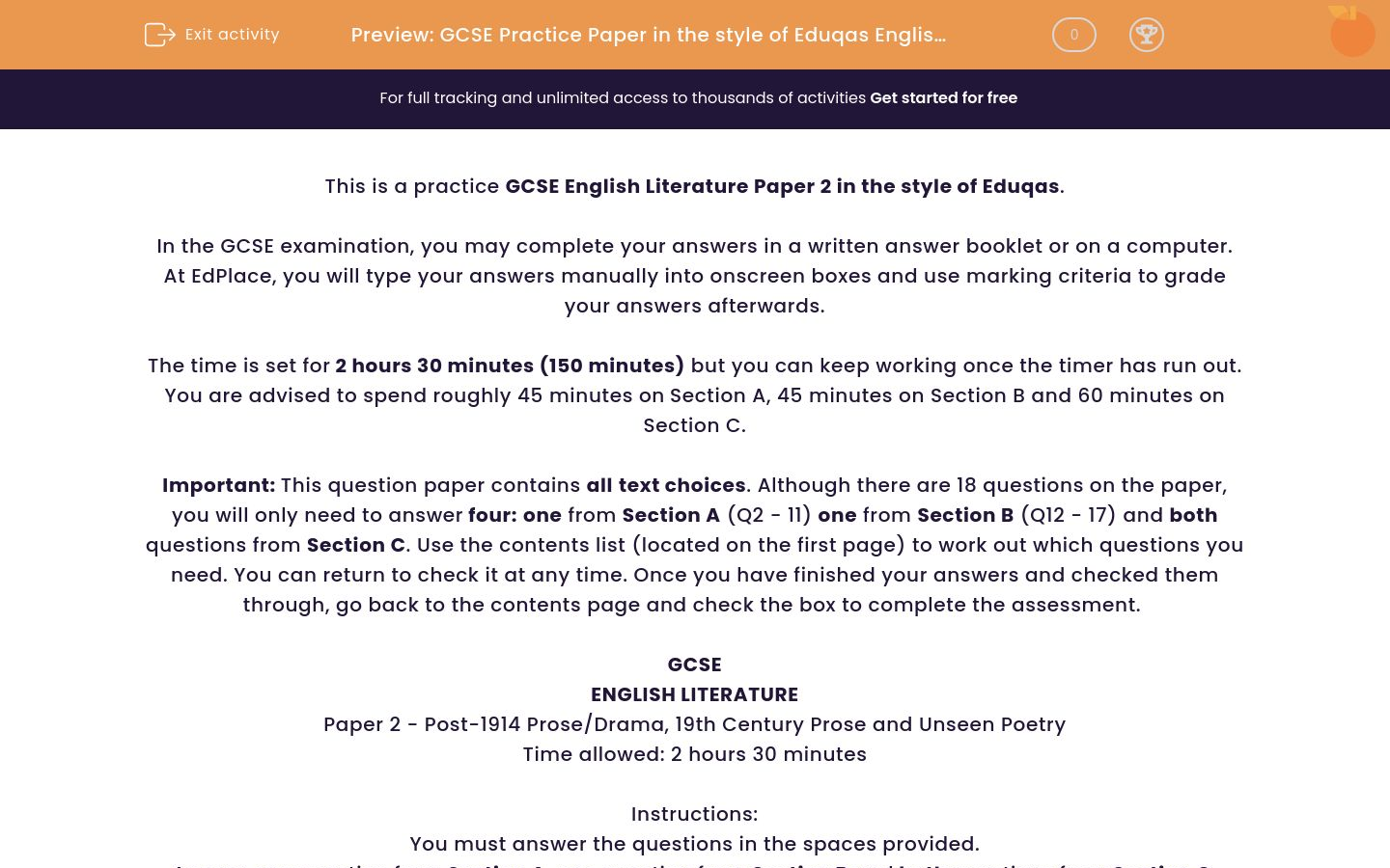 gcse-practice-paper-in-the-style-of-eduqas-english-literature-paper-2