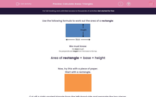 'Calculate Areas: Triangles' worksheet